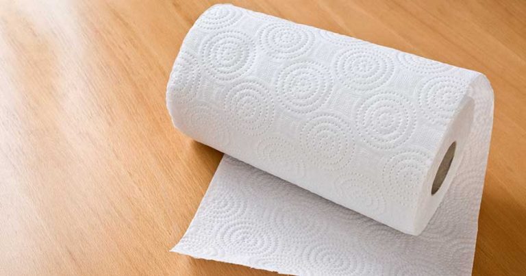 A paper towel roll