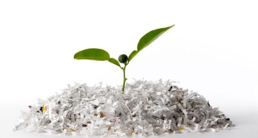 Shredded paper can be used as compost.