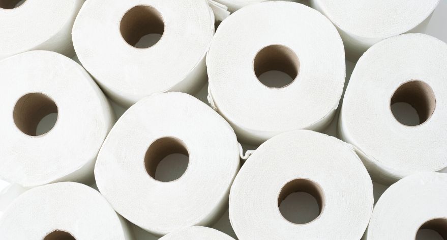 Rolls of toilet paper.